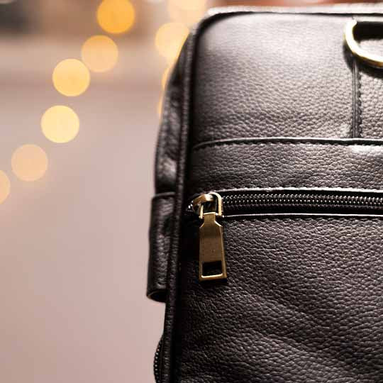 Nubuck Hub: Classic Black Laptop Bag - Style & Functionality Combined!