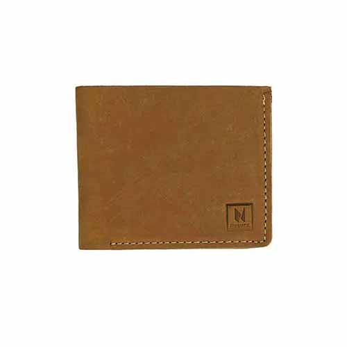 NUBUCK HUB Leather's Light Brown Slim Bi-fold Smart-Leather Men’s Wallet with 06 Credit Card Slots and Gift Box