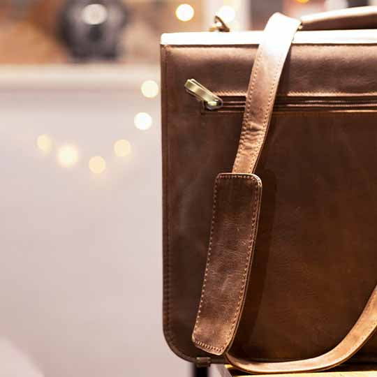 Nubuck Hub: Stylish Brown Leather Laptop Bag for Men and Women